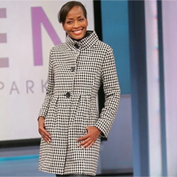 Bitten by Sarah Jessica Parker Jackets & Blazers - Bitten by Sarah Jessica Parker Houndstooth Trench Coat